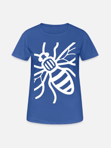 Manchester Bee (White) - Women's Breathable T-Shirt - royal blue