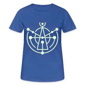 Kornkreis 9 | crop circle - Frauen T-Shirt atmungsaktiv - Royalblau - Vorne - AI Model Female 172 light (172cm)