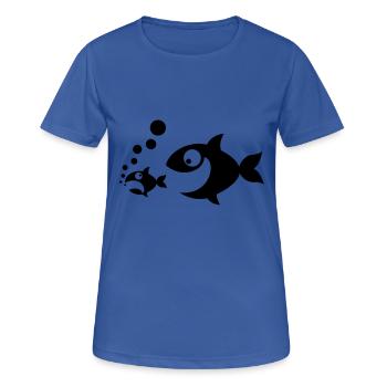 Les aliments pour poissons - T-shirt respirant Femme - bleu royal - Devant - AI Model Female 172 light (172cm)