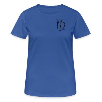 Signe du signe du zodiaque Symbole Vierge - T-shirt respirant Femme - bleu royal - Devant - AI Model Female 172 light (172cm)