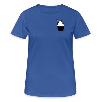 Gobelets à glace - T-shirt respirant Femme - bleu royal - Devant - AI Model Female 172 light (172cm)