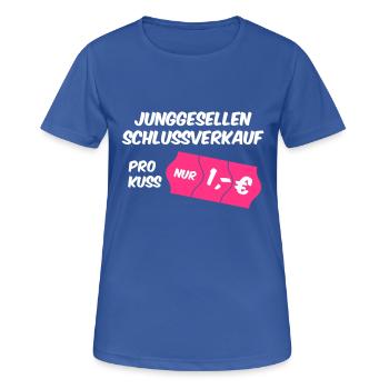 Baccalauréat Vente - T-shirt respirant Femme - bleu royal - Devant - AI Model Female 172 light (172cm)