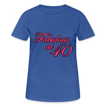 40 quarantième anniversaire: Fabuleux à 40 - T-shirt respirant Femme - bleu royal - Devant - AI Model Female 172 light (172cm)