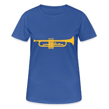 Trompette - T-shirt respirant Femme - bleu royal - Devant - AI Model Female 172 light (172cm)