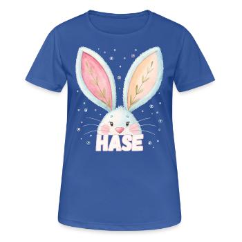 Hase Kosename Lustiger Osterhase - Frauen T-Shirt atmungsaktiv - Royalblau - Vorne - AI Model Female 172 light (172cm)