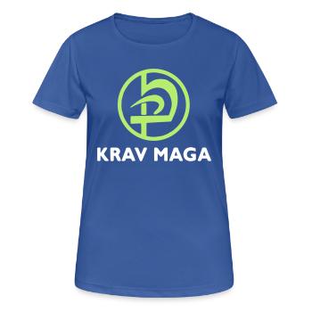 Krav Maga Mixed Martial Arts Selbstverteidigung - Frauen T-Shirt atmungsaktiv - Royalblau - Vorne - AI Model Female 172 light (172cm)