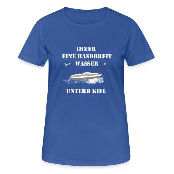 motorboat - Women's Breathable T-Shirt - royal blue - Front - AI Model Female 172 light (172cm)