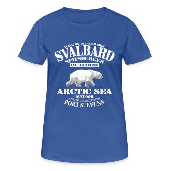 Spitsbergen - Svalbard - Spitzbergen - Polar Bear - Frauen T-Shirt atmungsaktiv - Royalblau - Vorne - AI Model Female 172 light (172cm)