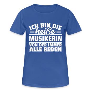 Heiße Musikerin - Frauen T-Shirt atmungsaktiv - Royalblau - Vorne - AI Model Female 172 light (172cm)