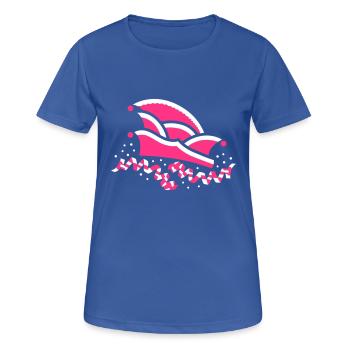 Bonnet de fou avec des banderoles - T-shirt respirant Femme - bleu royal - Devant - AI Model Female 172 light (172cm)