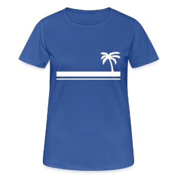 Été, Palmier, - T-shirt respirant Femme - bleu royal - Devant - AI Model Female 172 light (172cm)