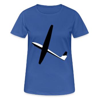 Segelflugzeug Segelfliegen Segelflieger Pilot - Frauen T-Shirt atmungsaktiv - Royalblau - Vorne - AI Model Female 172 light (172cm)