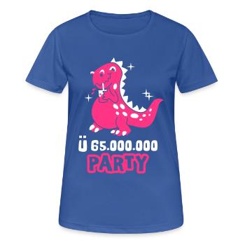 Dino Party - T-shirt respirant Femme - bleu royal - Devant - AI Model Female 172 light (172cm)
