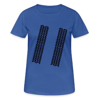 Auto - Reifen - Frauen T-Shirt atmungsaktiv - Royalblau - Vorne - AI Model Female 172 light (172cm)