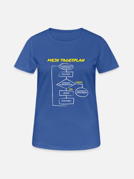 Tauchen Taucher Tagesplan Glücklich Meer Geschenk - Frauen T-Shirt atmungsaktiv - Royalblau