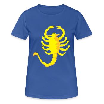Scorpion Drive , 2c, Scorpio, - T-shirt respirant Femme - bleu royal - Devant - AI Model Female 172 light (172cm)