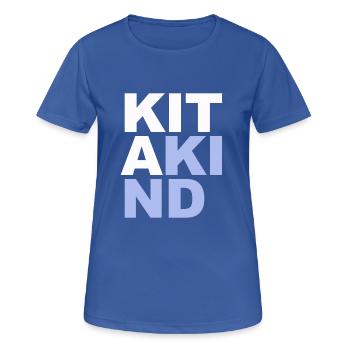 Kita Kind! - Frauen T-Shirt atmungsaktiv - Royalblau - Vorne - AI Model Female 172 light (172cm)