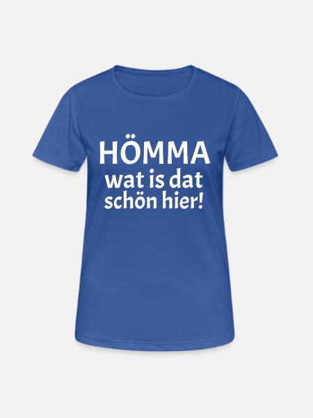 Hömma - Frauen T-Shirt atmungsaktiv - Royalblau