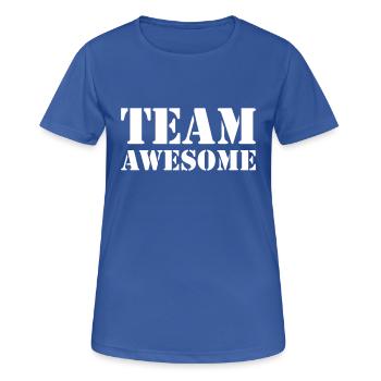 Team awesome - Women's Breathable T-Shirt - royal blue - Front - AI Model Female 172 light (172cm)
