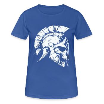 sparta skull 01 - Frauen T-Shirt atmungsaktiv - Royalblau - Vorne - AI Model Female 172 light (172cm)