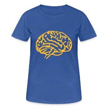 Gehirn - Frauen T-Shirt atmungsaktiv - Royalblau - Vorne - AI Model Female 172 light (172cm)