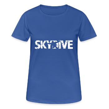 Skydive Silhouette - Frauen T-Shirt atmungsaktiv - Royalblau - Vorne - AI Model Female 172 light (172cm)
