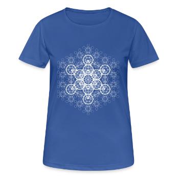 metatron-matrice-blanc - T-shirt respirant Femme - bleu royal - Devant - AI Model Female 172 light (172cm)