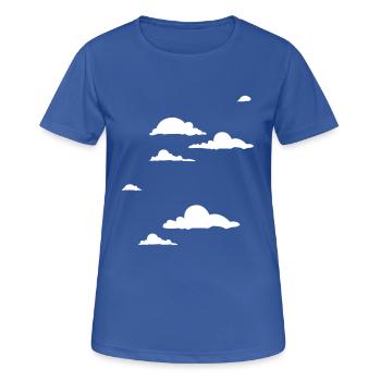 Les nuages - T-shirt respirant Femme - bleu royal - Devant - AI Model Female 172 light (172cm)