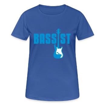 bassist - T-shirt respirant Femme - bleu royal - Devant - AI Model Female 172 light (172cm)