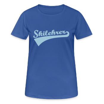 Skilehrer - Frauen T-Shirt atmungsaktiv - Royalblau - Vorne - AI Model Female 172 light (172cm)