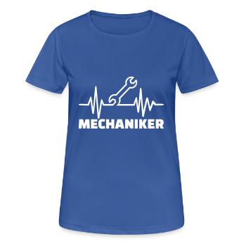 Mechaniker - Frauen T-Shirt atmungsaktiv - Royalblau - Vorne - AI Model Female 172 light (172cm)