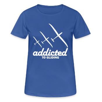 Addicted to cadeau planeur vol à voile - T-shirt respirant Femme - bleu royal - Devant - AI Model Female 172 light (172cm)