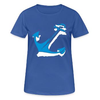 Anker Norddeutschland Hamburg Küste Kiel Hanse - Frauen T-Shirt atmungsaktiv - Royalblau - Vorne - AI Model Female 172 light (172cm)