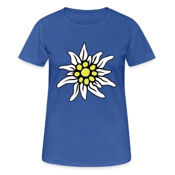 EDELWEISS BLOSSOM - Women's Breathable T-Shirt - royal blue - Front - AI Model Female 172 light (172cm)