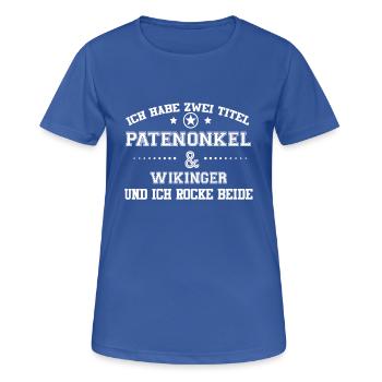 CADEAUX TITRE HAVE PATE Vikings UNCLE - T-shirt respirant Femme - bleu royal - Devant - AI Model Female 172 light (172cm)
