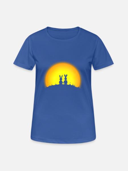 hase kaninchen Karnickel häschen bunny liebe - Frauen T-Shirt atmungsaktiv - Royalblau