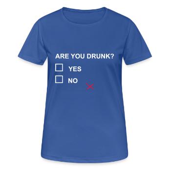 ARE YOU DRUNK? - Women's Breathable T-Shirt - royal blue - Front - AI Model Female 172 light (172cm)