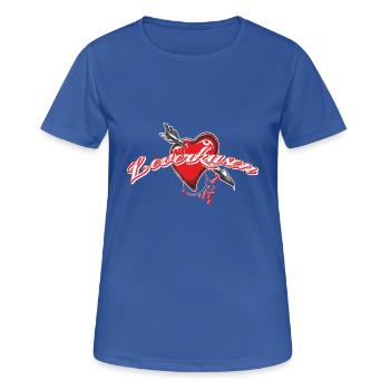 leverkusen - Frauen T-Shirt atmungsaktiv - Royalblau - Vorne - AI Model Female 172 light (172cm)
