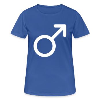Male symbol - sex - Women's Breathable T-Shirt - royal blue - Front - AI Model Female 172 light (172cm)