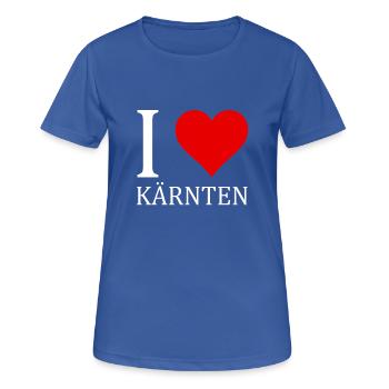 J'aime Carinthie Shirt Design - T-shirt respirant Femme - bleu royal - Devant - AI Model Female 172 light (172cm)