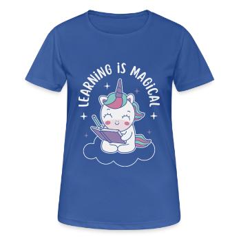 Apprendre, c’est magique - T-shirt respirant Femme - bleu royal - Devant - AI Model Female 172 light (172cm)