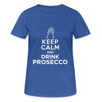 ok keepcalm prosecco - T-shirt respirant Femme - bleu royal - Devant - AI Model Female 172 light (172cm)