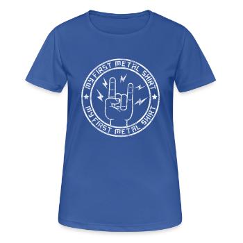 Mon premier cadeau shirt Heavy metal Musique Métal - T-shirt respirant Femme - bleu royal - Devant - AI Model Female 172 light (172cm)