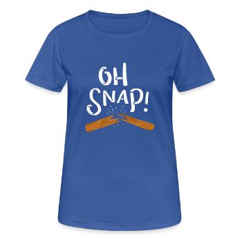 Oh snap! broken through - Women's Breathable T-Shirt - royal blue - Front - AI Model Female 172 light (172cm)