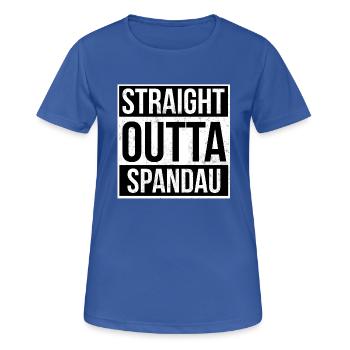 Straight Outta Spandau! | Berlin chemise - T-shirt respirant Femme - bleu royal - Devant - AI Model Female 172 light (172cm)