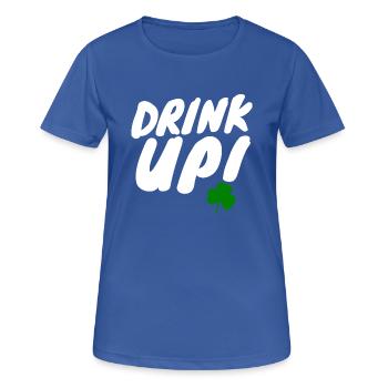 Saint Patrick's Day Irland Irisch Glück Geschenk - Frauen T-Shirt atmungsaktiv - Royalblau - Vorne - AI Model Female 172 light (172cm)
