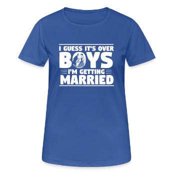 Soirée Bachelorette | Cadeau pour les mariages - T-shirt respirant Femme - bleu royal - Devant - AI Model Female 172 light (172cm)