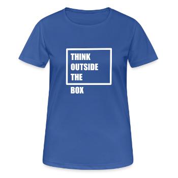 Think outside the box - think differently - Women's Breathable T-Shirt - royal blue - Front - AI Model Female 172 light (172cm)
