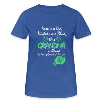 This grandma is blessed - Women's Breathable T-Shirt - royal blue - Front - AI Model Female 172 light (172cm)