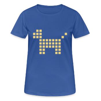 chien - T-shirt respirant Femme - bleu royal - Devant - AI Model Female 172 light (172cm)